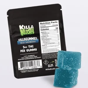 Killa Kush Blue Raspberry 5mg THC Gummy