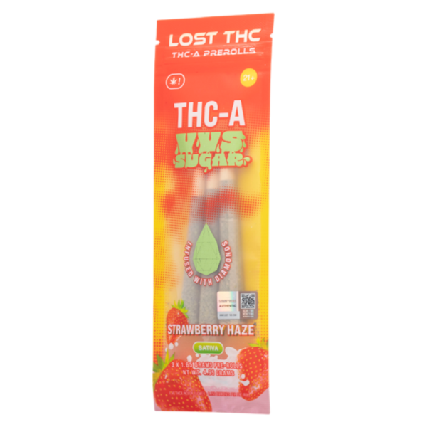 Strawberry Haze - Sativa Lost THC-A VVS Sugar Pre Rolls